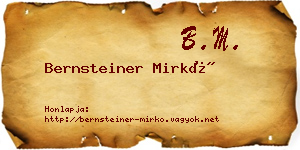 Bernsteiner Mirkó névjegykártya